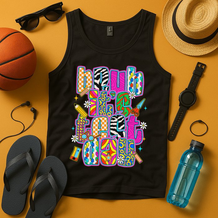 Test Day Teacher Motivation Rock The Test Bruh Its Test Day Tank Top