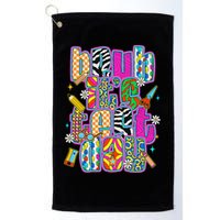 Test Day Teacher Motivation Rock The Test Bruh Its Test Day Golf Towel