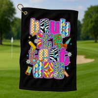 Test Day Teacher Motivation Rock The Test Bruh Its Test Day Golf Towel