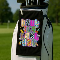 Test Day Teacher Motivation Rock The Test Bruh Its Test Day Golf Towel