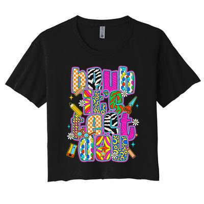 Test Day Teacher Motivation Rock The Test Bruh Its Test Day Crop Top