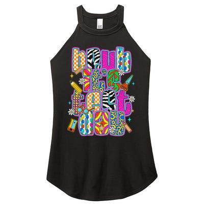 Test Day Teacher Motivation Rock The Test Bruh Its Test Day Women's Perfect Tri Rocker Tank