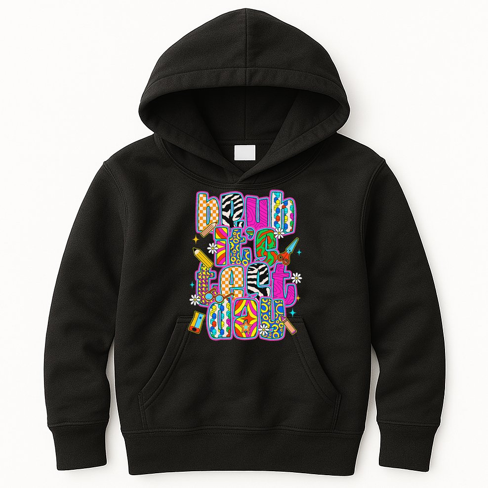 Test Day Teacher Motivation Rock The Test Bruh Its Test Day Kids Hoodie