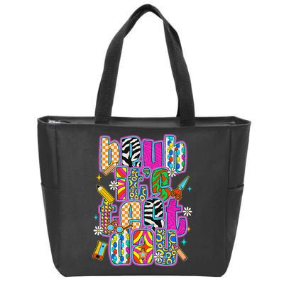 Test Day Teacher Motivation Rock The Test Bruh Its Test Day Zip Tote Bag