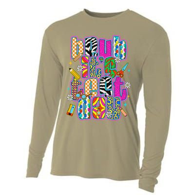 Test Day Teacher Motivation Rock The Test Bruh Its Test Day Cooling Performance Long Sleeve Crew