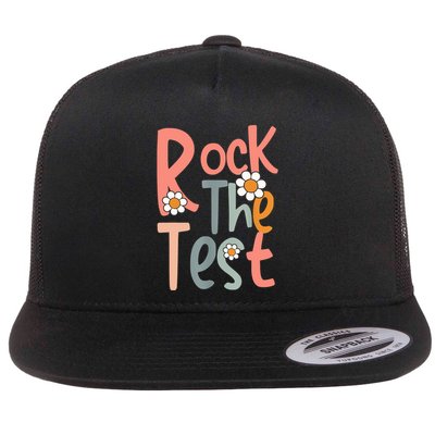 Test Day Teacher Rock The Test Gifts For Women Flatbill Hat