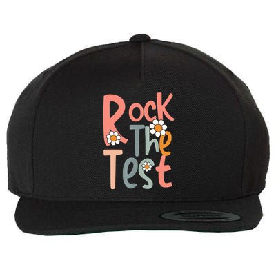 Test Day Teacher Rock The Test Gifts For Women Wool Snapback Cap