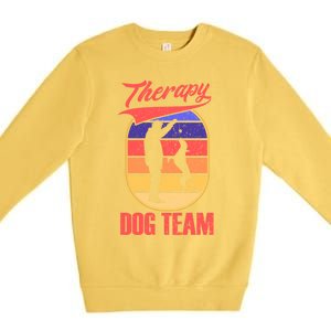 Therapy Dog Team For A Pettrainer Dog Trainer Great Gift Premium Crewneck Sweatshirt