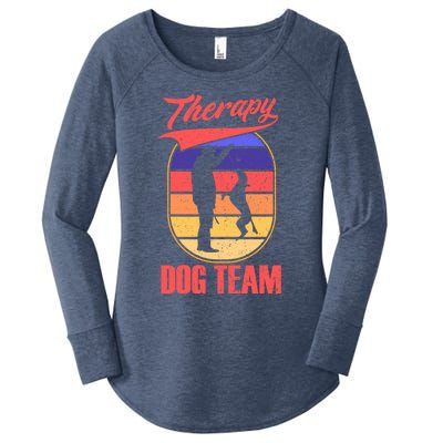 Therapy Dog Team For A Pettrainer Dog Trainer Great Gift Women's Perfect Tri Tunic Long Sleeve Shirt