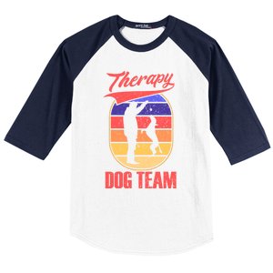 Therapy Dog Team For A Pettrainer Dog Trainer Great Gift Baseball Sleeve Shirt