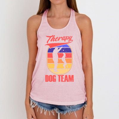 Therapy Dog Team For A Pettrainer Dog Trainer Great Gift Women's Knotted Racerback Tank