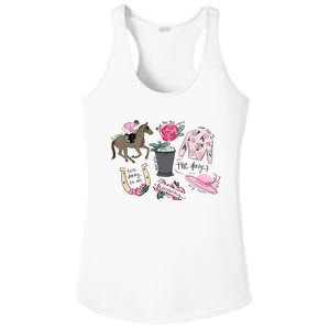 Talk Derby To Me Kentucky Horse Racing Ladies PosiCharge Competitor Racerback Tank