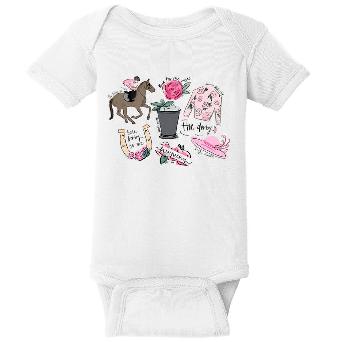 Talk Derby To Me Kentucky Horse Racing Baby Bodysuit