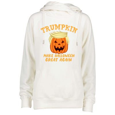 Trumpkin Donald Trump Halloween Make Halloween Great Again Gift Womens Funnel Neck Pullover Hood