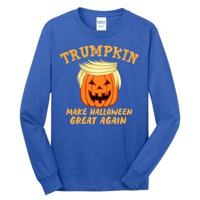 Trumpkin Donald Trump Halloween Make Halloween Great Again Gift Tall Long Sleeve T-Shirt