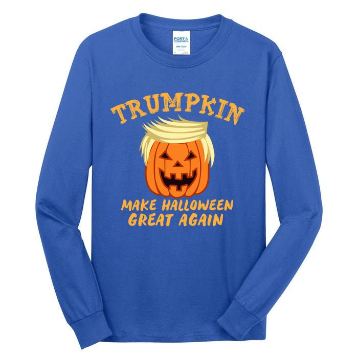 Trumpkin Donald Trump Halloween Make Halloween Great Again Gift Tall Long Sleeve T-Shirt