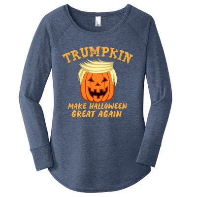 Trumpkin Donald Trump Halloween Make Halloween Great Again Gift Women's Perfect Tri Tunic Long Sleeve Shirt