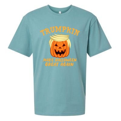 Trumpkin Donald Trump Halloween Make Halloween Great Again Gift Sueded Cloud Jersey T-Shirt