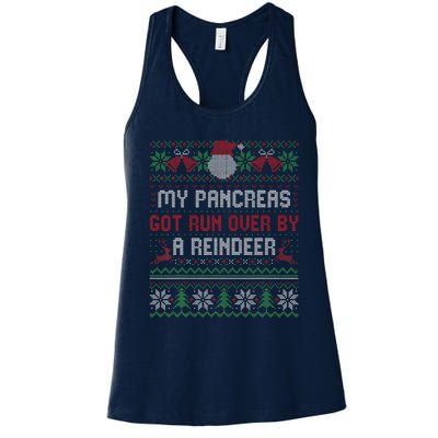 T1d Diabetic Type 1 Diabetes Awareness Christmas Women's Racerback Tank