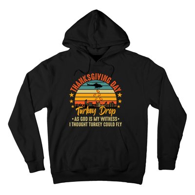 Thanksgiving Day Turkey Drop Vintage Retro Funny Gift Hoodie