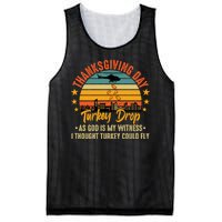 Thanksgiving Day Turkey Drop Vintage Retro Funny Gift Mesh Reversible Basketball Jersey Tank