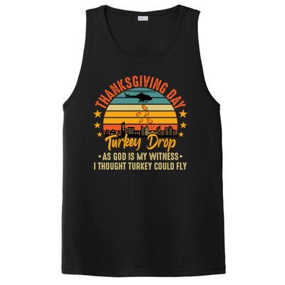 Thanksgiving Day Turkey Drop Vintage Retro Funny Gift PosiCharge Competitor Tank