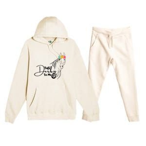 Talk Derby To Me Derby Horse Racing Funny Horse Racing Premium Hooded Sweatsuit Set