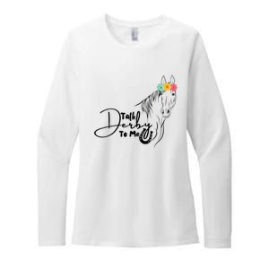 Talk Derby To Me Derby Horse Racing Funny Horse Racing Womens CVC Long Sleeve Shirt