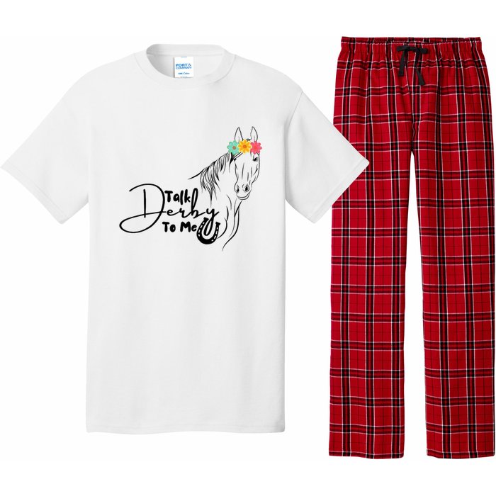 Talk Derby To Me Derby Horse Racing Funny Horse Racing Pajama Set