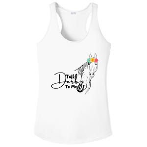 Talk Derby To Me Derby Horse Racing Funny Horse Racing Ladies PosiCharge Competitor Racerback Tank