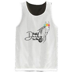 Talk Derby To Me Derby Horse Racing Funny Horse Racing Mesh Reversible Basketball Jersey Tank