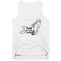 Talk Derby To Me Derby Horse Racing Funny Horse Racing Tank Top