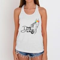 Talk Derby To Me Derby Horse Racing Funny Horse Racing Women's Knotted Racerback Tank