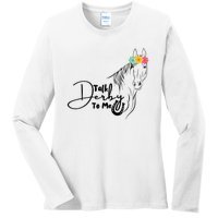 Talk Derby To Me Derby Horse Racing Funny Horse Racing Ladies Long Sleeve Shirt