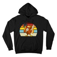 Turkey Day Thanksgiving Dabbing Pilgrim Vintage Retro Hoodie