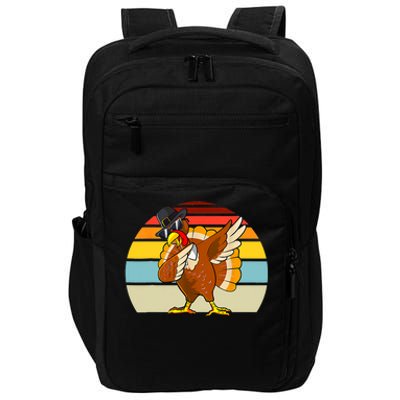 Turkey Day Thanksgiving Dabbing Pilgrim Vintage Retro Impact Tech Backpack