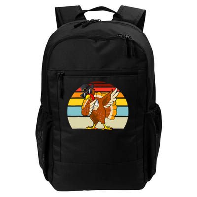 Turkey Day Thanksgiving Dabbing Pilgrim Vintage Retro Daily Commute Backpack