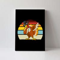 Turkey Day Thanksgiving Dabbing Pilgrim Vintage Retro Canvas