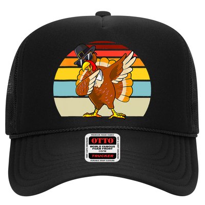Turkey Day Thanksgiving Dabbing Pilgrim Vintage Retro Trucker Hat