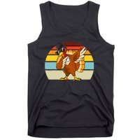 Turkey Day Thanksgiving Dabbing Pilgrim Vintage Retro Tank Top