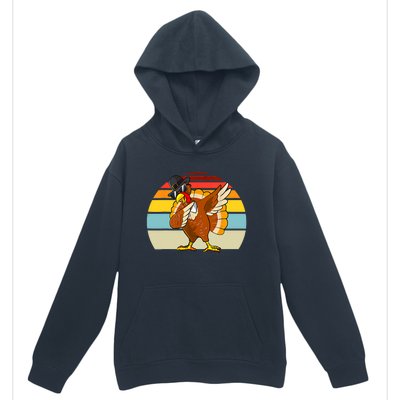 Turkey Day Thanksgiving Dabbing Pilgrim Vintage Retro Urban Pullover Hoodie