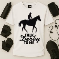 Talk Derby To Me Horse Racing Funny Derby Day Cooling Performance Crew T-Shirt