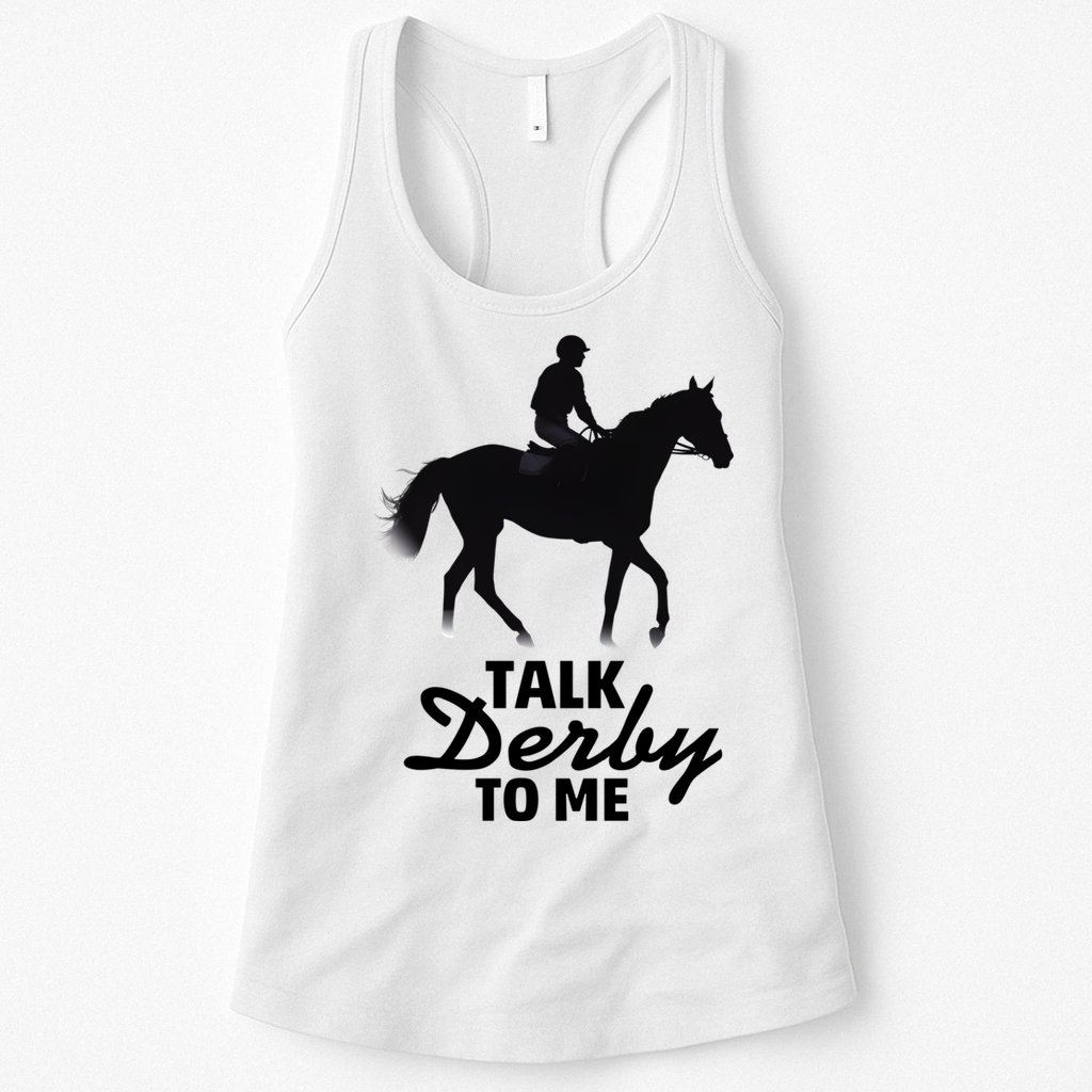 Talk Derby To Me Horse Racing Funny Derby Day Womens Tank Top