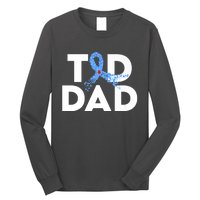 T1D Dad Type 1 Diabetes Awareness Insulin Family Support Premium Long Sleeve Shirt