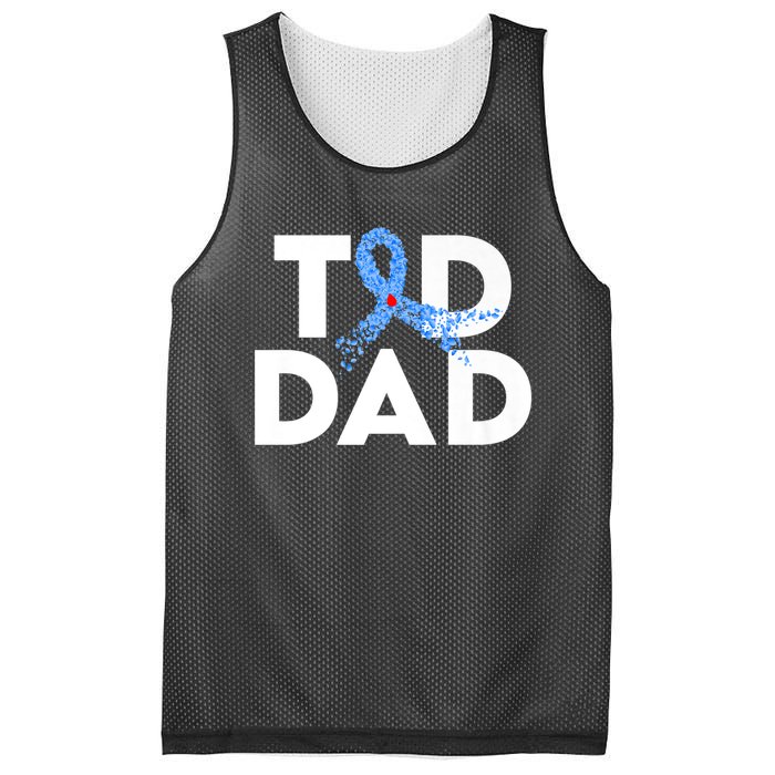 T1D Dad Type 1 Diabetes Awareness Insulin Family Support Premium Mesh Reversible Basketball Jersey Tank