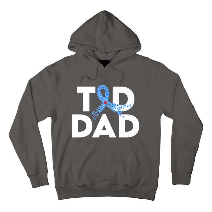 T1D Dad Type 1 Diabetes Awareness Insulin Family Support Premium Tall Hoodie