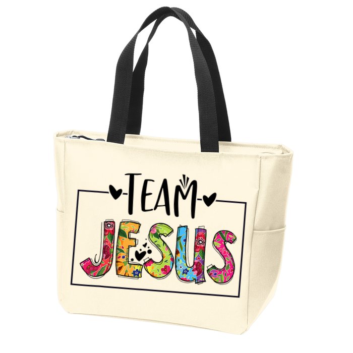 Tie Dye Team Jesus Cool Mom And Christian Thanksgiving Zip Tote Bag