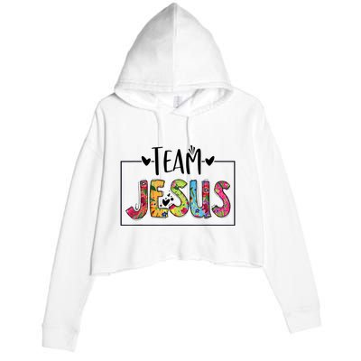 Tie Dye Team Jesus Cool Mom And Christian Thanksgiving Crop Fleece Hoodie