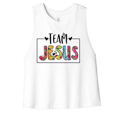 Tie Dye Team Jesus Cool Mom And Christian Thanksgiving Women's Racerback Cropped Tank