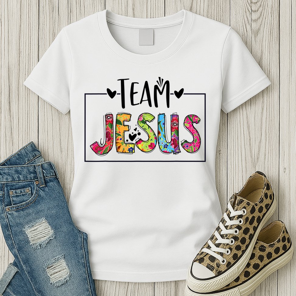 Tie Dye Team Jesus Cool Mom And Christian Thanksgiving Womens T-Shirt